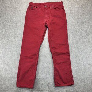 Vintage‎ Polo Ralph Lauren Men's 650 Straight Fit Red Chino Pants 35x32